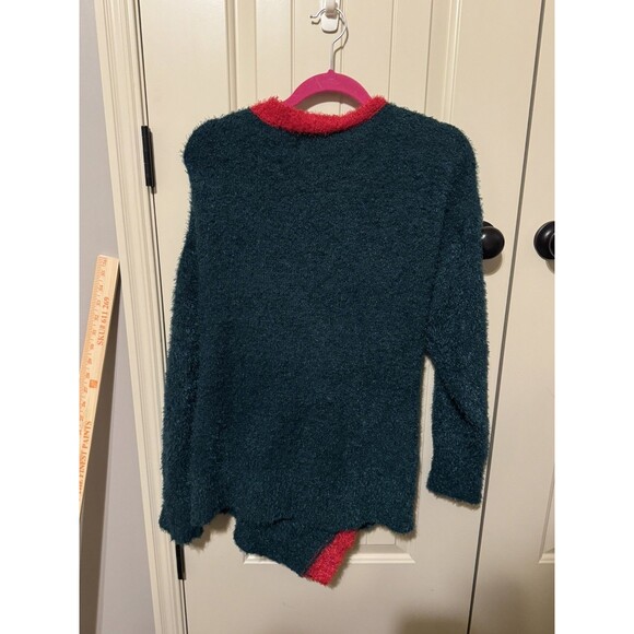 Blizzard Bay Vintage Christmas Ugly Knit Open Cardigan Sweater Size Small Pocket - Picture 2 of 6